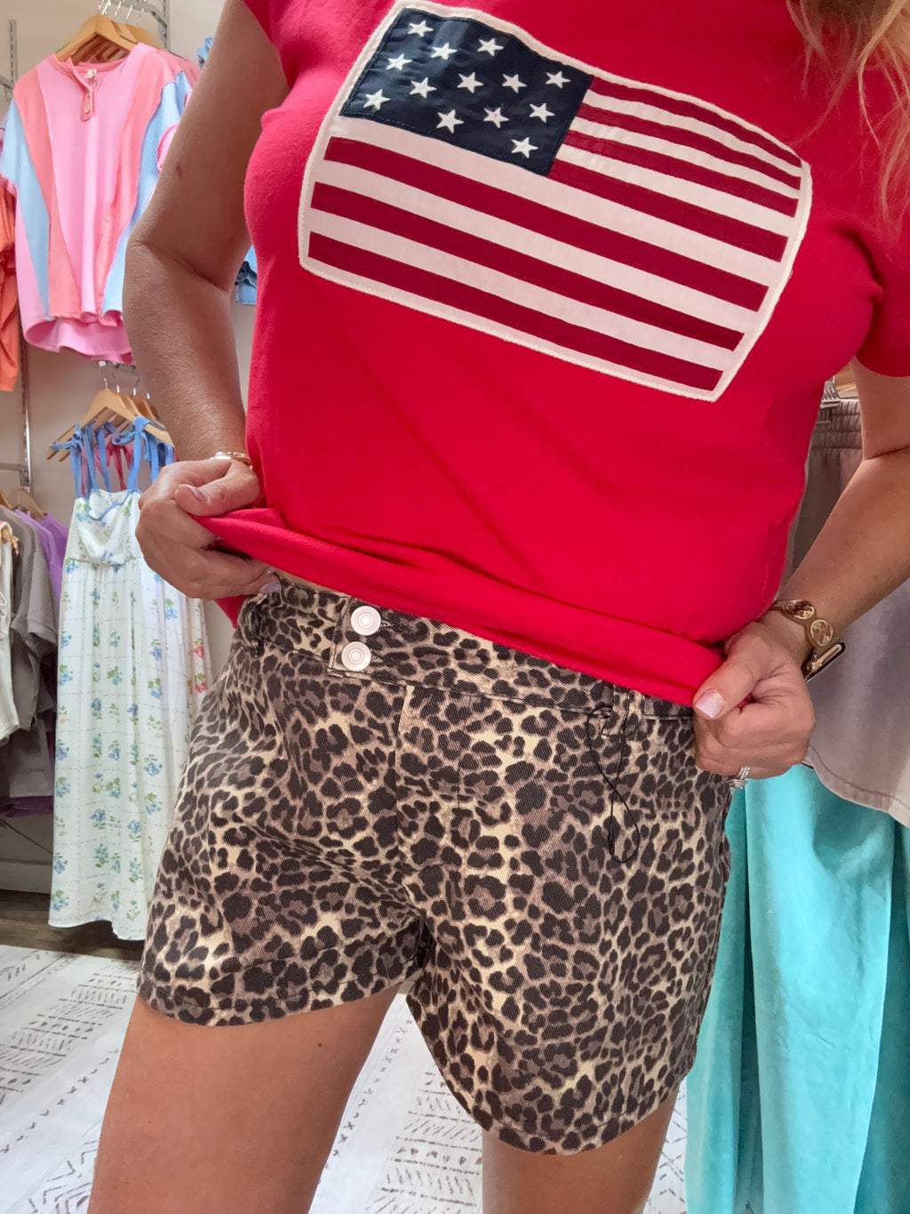 Leopard Print Shorts