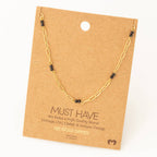 Dainty Chain Link Bead Station Necklace